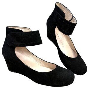 Sacha London Suede Handmade Ankle Wrap Mary Jane Wedge